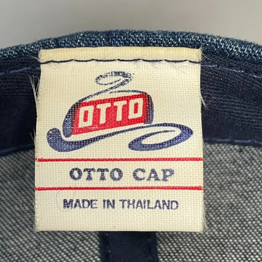 Otto Baseball Hat Denim Style Red‎ Plaid Cotton One Size Classic Retro Sporty